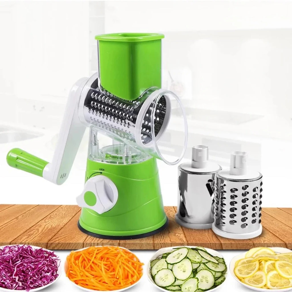 3-in-1 Rotary Vegetable Cutter & Grater