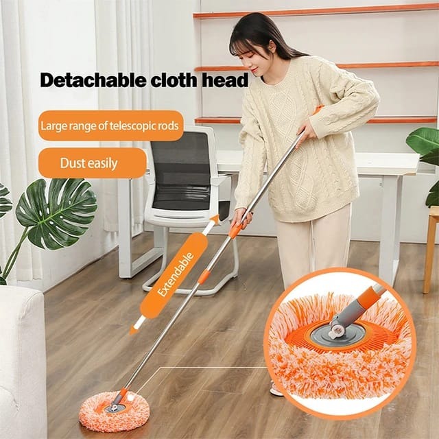 SpinClean Pro — 360° Microfiber Spin Mop with Easy Wringer