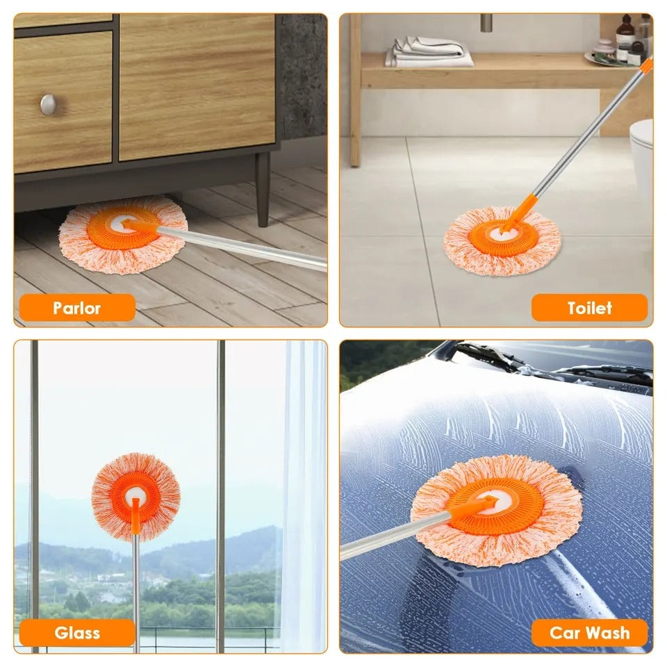 SpinClean Pro — 360° Microfiber Spin Mop with Easy Wringer