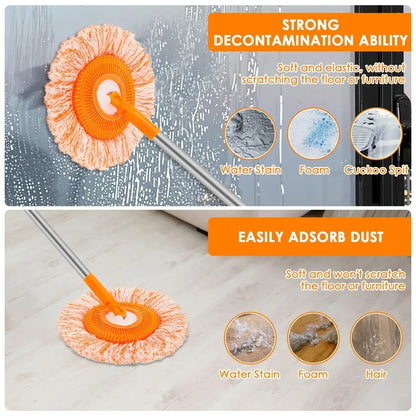 SpinClean Pro — 360° Microfiber Spin Mop with Easy Wringer