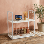 Microwave Oven Storage Rack - 2-Tier Kitchen Organizer Shelf