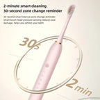 Electric ToothbrushElectric Toothbrush – Rechargeable Sonic Cleaning Toothbrush with Soft Bristles, Deep Clean (Random Colour)
