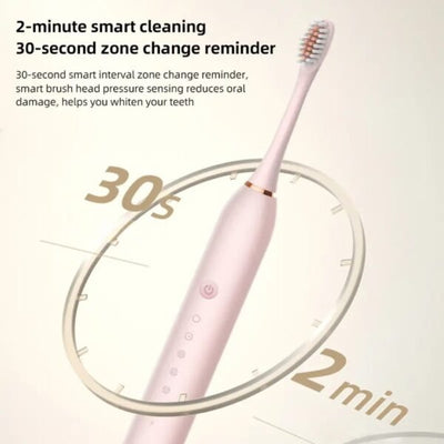 Electric ToothbrushElectric Toothbrush – Rechargeable Sonic Cleaning Toothbrush with Soft Bristles, Deep Clean (Random Colour)