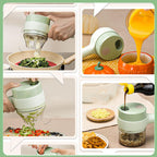 4-in-1 Handheld Electric Vegetable Cutter & Slicer Set