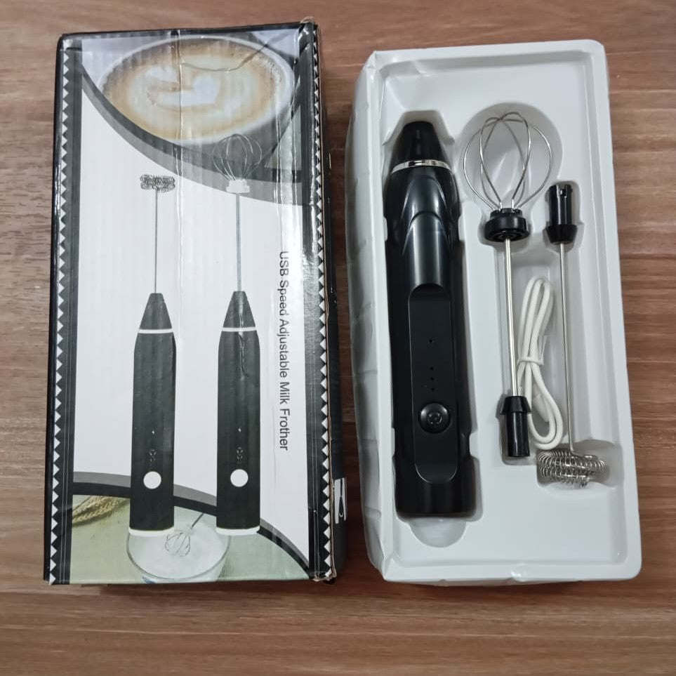 2-in-1 USB Rechargeable Milk Frother & Egg Whisk