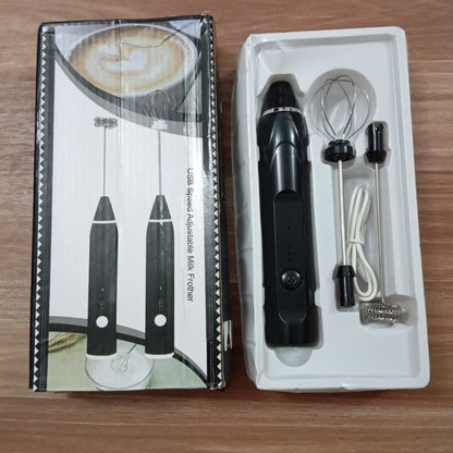 2-in-1 USB Rechargeable Milk Frother & Egg Whisk