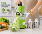 3-in-1 Rotary Vegetable Cutter & Grater