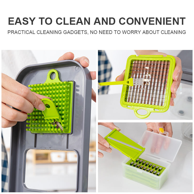 22-in-1 Multifunctional Vegetable Cutter with Storage Basket