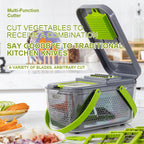 22-in-1 Multifunctional Vegetable Cutter with Storage Basket