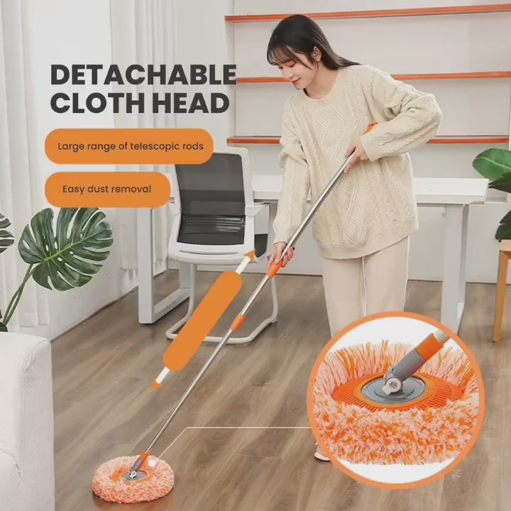 SpinClean Pro — 360° Microfiber Spin Mop with Easy Wringer